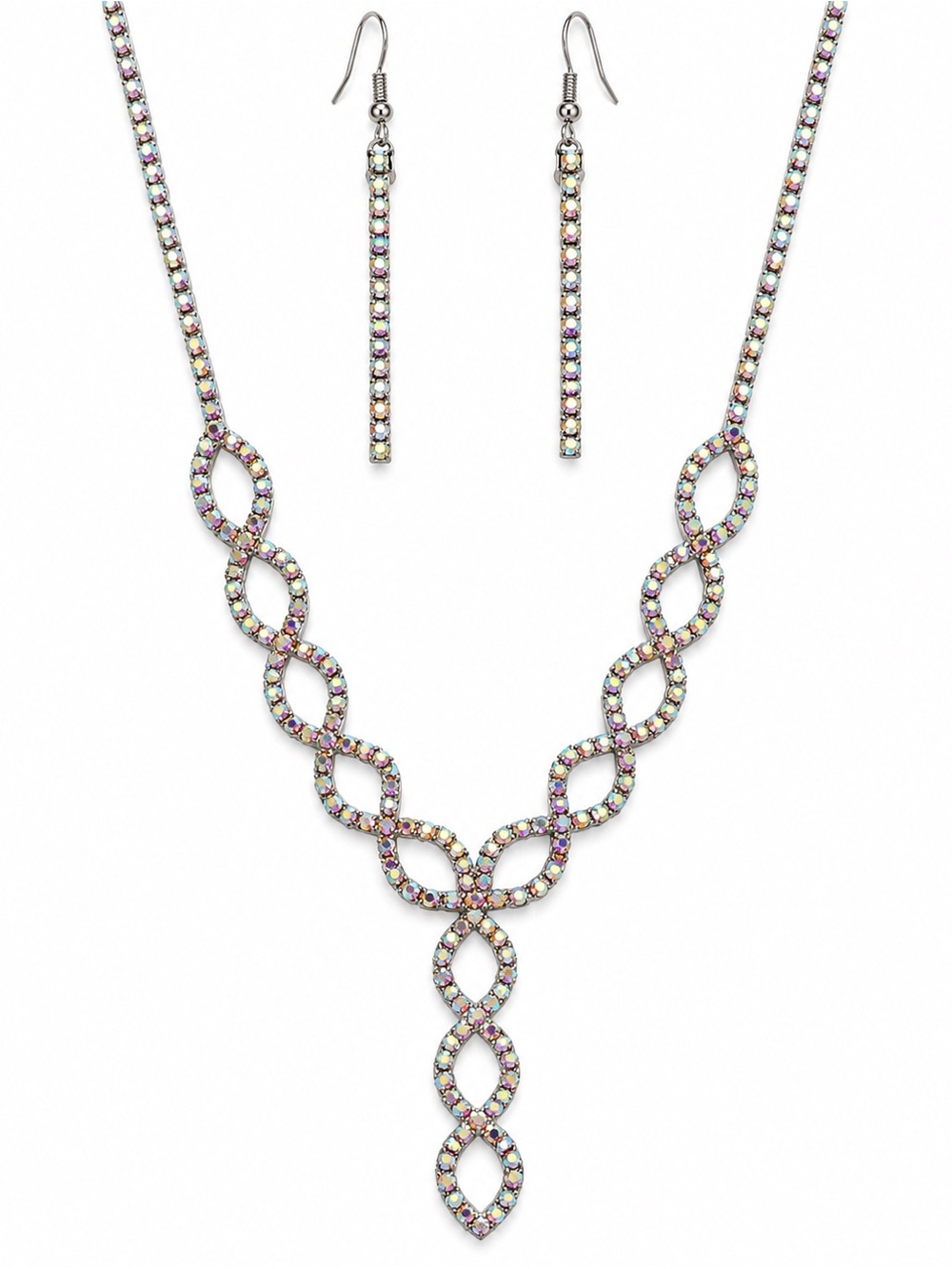 Starlight Necklace & Earrings Set - Multicolor